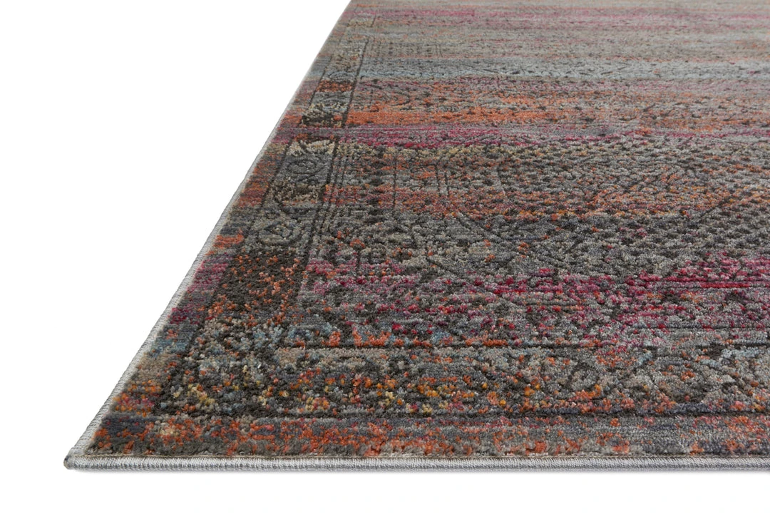 Loloi Javari Power Loomed Charcoal / Sunset Rug 7 Loloi Javari Power Loomed Charcoal / Sunset Rug