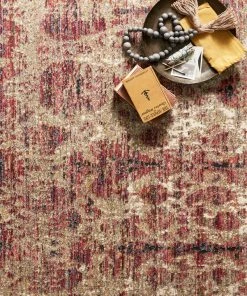 RUGS Loloi Javari Power Loomed Drizzle / Berry Rug