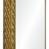 Jamie Drake For Mirror Home Open Pore Walnut With Gold Leaf Mirror DECOR