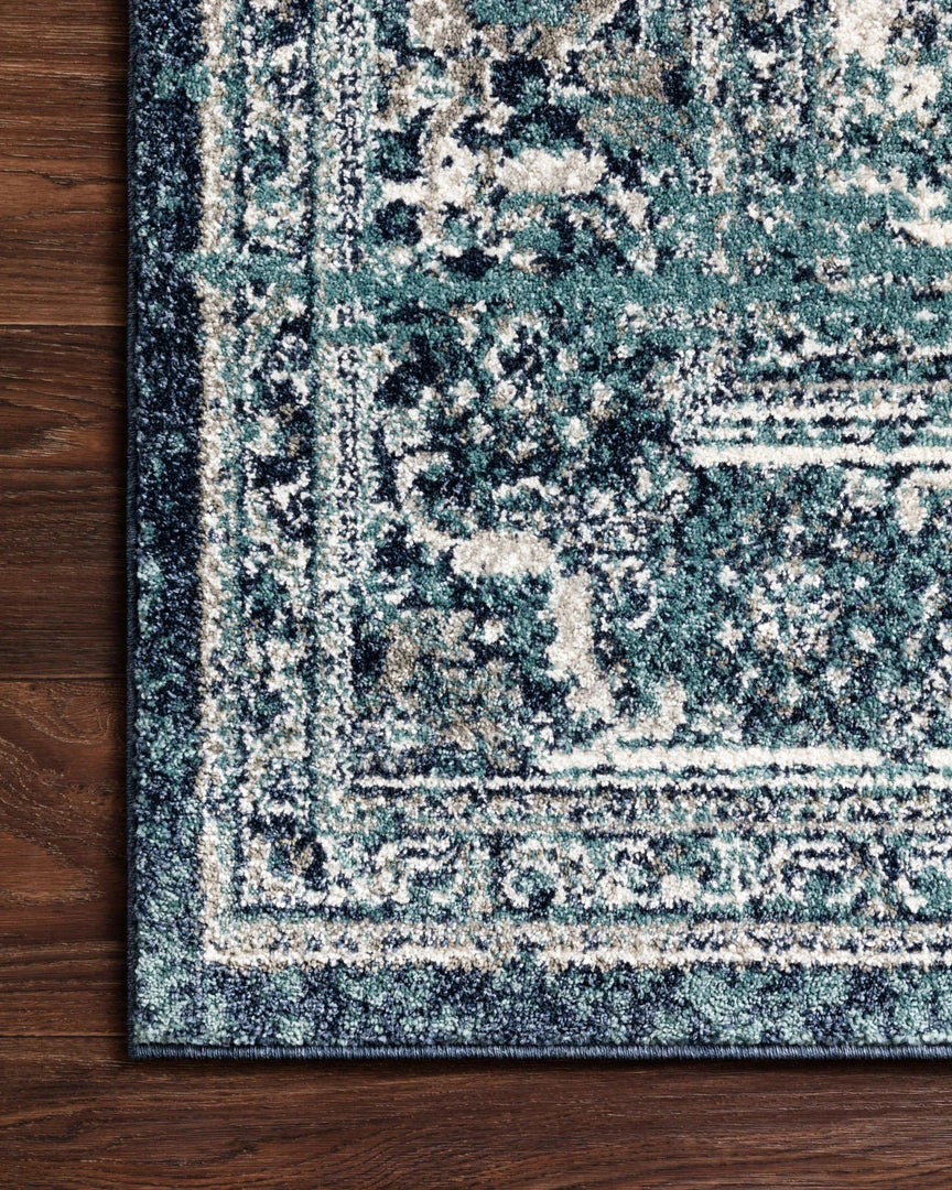 Loloi Joaquin Power Loomed Ocean / Ivory Rug 5 Loloi Joaquin Power Loomed Ocean / Ivory Rug