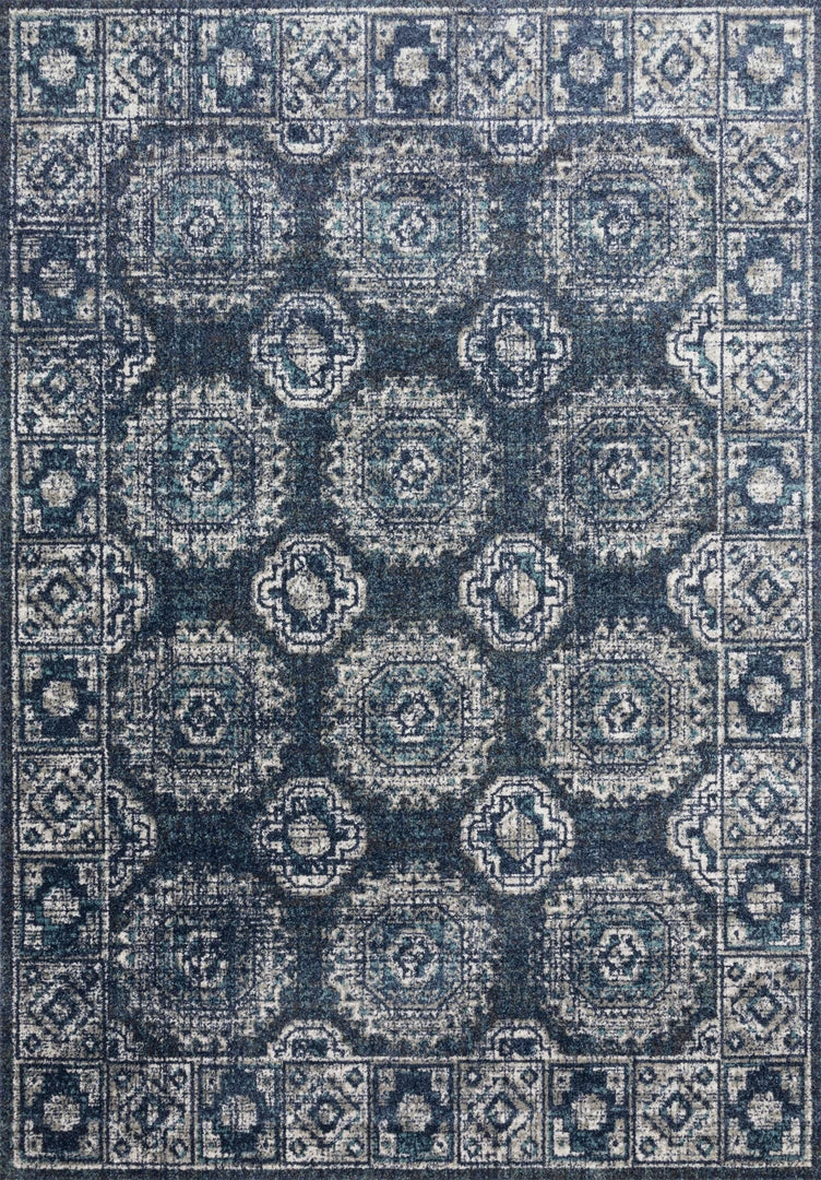 Loloi Joaquin Power Loomed Denim / Grey Rug RUGS 3 Loloi Joaquin Power Loomed Denim / Grey Rug RUGS