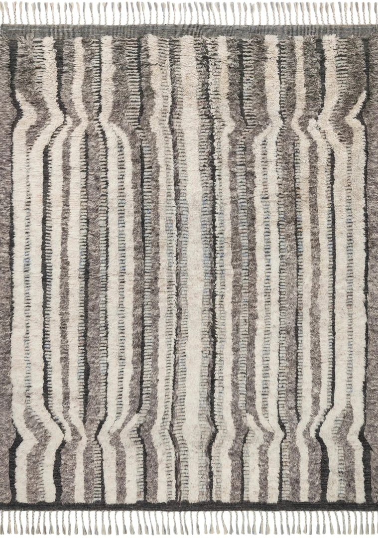 Loloi Khalid Hand Knotted Stone / Charcoal Rug RUGS 3 Loloi Khalid Hand Knotted Stone / Charcoal Rug RUGS