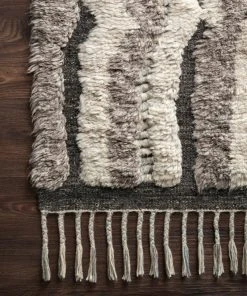 Loloi Khalid Hand Knotted Stone / Charcoal Rug RUGS 7 Loloi Khalid Hand Knotted Stone / Charcoal Rug RUGS