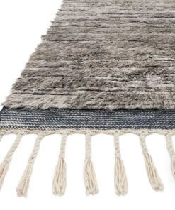Loloi Khalid Hand Knotted Pewter / Ink Rug RUGS