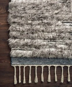 Loloi Khalid Hand Knotted Pewter / Ink Rug RUGS