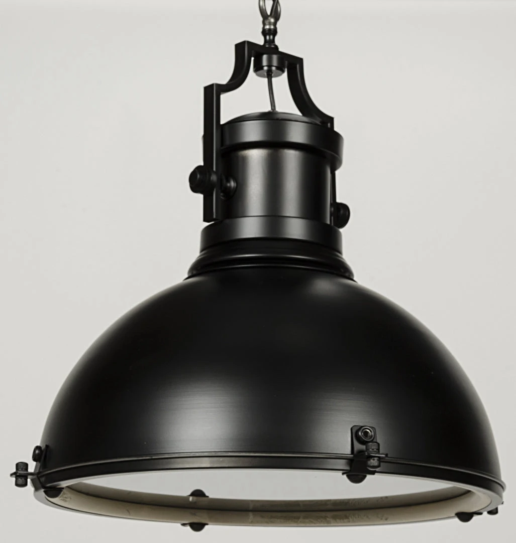 Noir Metal Marine Fixture Pendant, Black Metal 3 Noir Metal Marine Fixture Pendant, Black Metal
