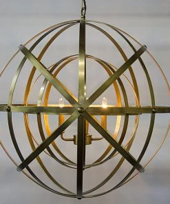 Noir Alchemy Chandelier, Antique Brass All Lighting