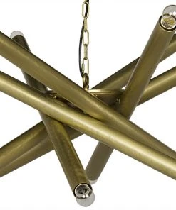 All Lighting Noir Lex Chandelier, Antique Brass