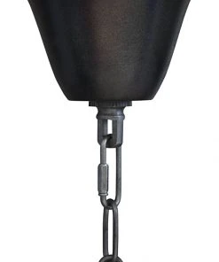 All Lighting Noir Qs Lex Chandelier, Black Metal