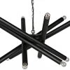 All Lighting Noir Qs Lex Chandelier, Black Metal