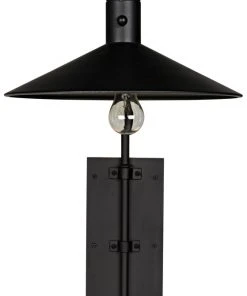 Sconces Noir Enzo Sconce, Black Steel