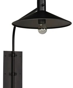 Sconces Noir Enzo Sconce, Black Steel