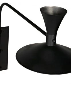 Sconces Noir Enzo Sconce, Black Steel