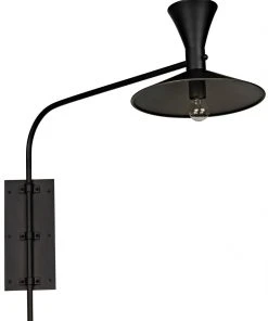 Sconces Noir Enzo Sconce, Black Steel