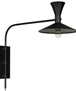 Sconces Noir Enzo Sconce, Black Steel