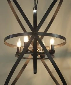 All Lighting Noir Sassari Pendant, Black Metal