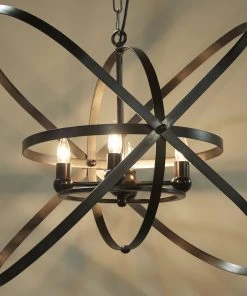 All Lighting Noir Sassari Pendant, Black Metal