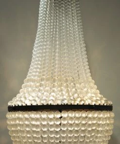 Noir Mist Chandelier, Black Metal