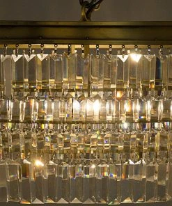 Noir Crystal Pendant, Large, Antique Brass, Metal And Crystals