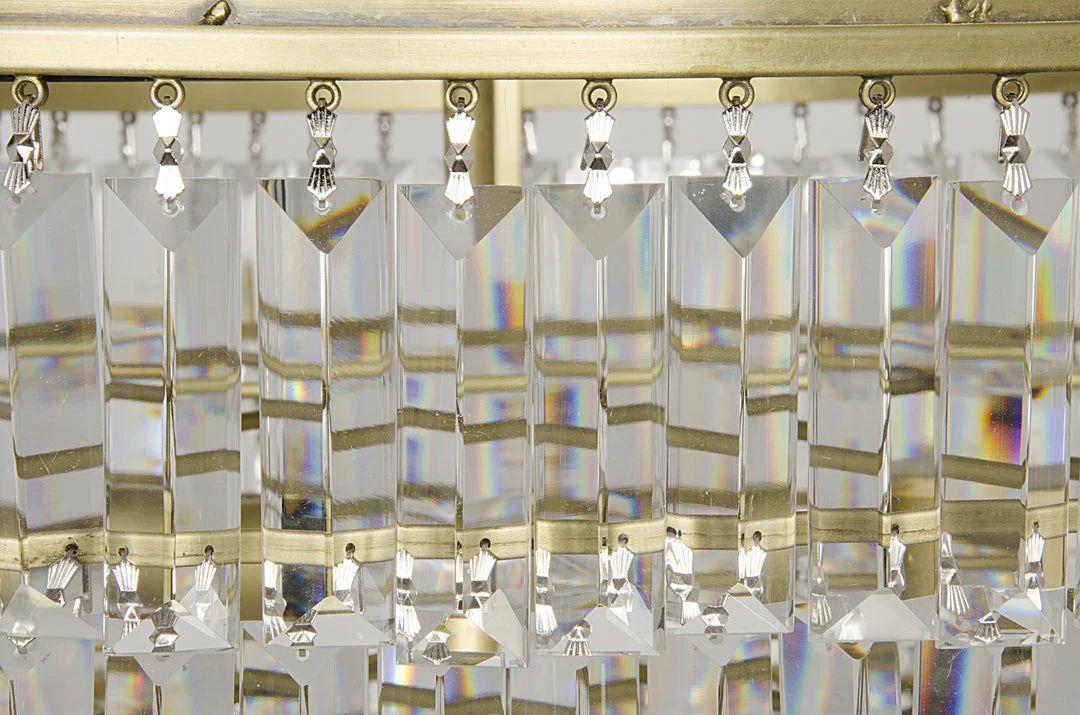 Noir Crystal Pendant, Large, Antique Brass, Metal And Crystals 5 Noir Crystal Pendant, Large, Antique Brass, Metal And Crystals