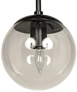 All Lighting Noir Qs Pluto Chandelier, Black Metal, Large