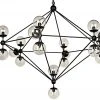 All Lighting Noir Qs Pluto Chandelier, Black Metal, Large 1 All Lighting Noir Qs Pluto Chandelier, Black Metal, Large