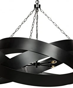 Noir Qs Orion Pendent, Black Metal