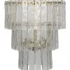 Noir Bruna Chandelier, Small, Antique Brass All Lighting