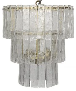 Noir Bruna Chandelier, Small, Antique Brass All Lighting