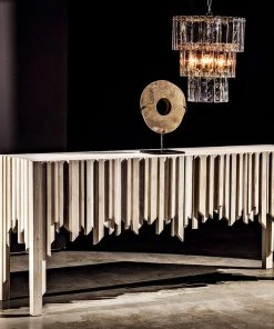 Noir Bruna Chandelier, Small, Antique Brass All Lighting