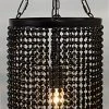 All Lighting Noir Rideau Pendant, Black Metal