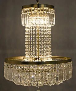 Noir St. Petersburg Chandelier, Antique Brass, Metal And Glass All Lighting