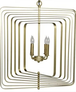 Noir Dimaclema Chandelier, Small, Antique Brass All Lighting