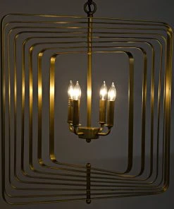 Noir Dimaclema Chandelier, Small, Antique Brass All Lighting 7 Noir Dimaclema Chandelier, Small, Antique Brass All Lighting