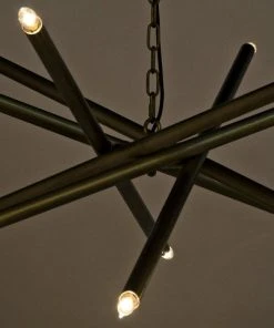 Noir QS Ikram Chandelier, Antique Brass All Lighting 10 Noir QS Ikram Chandelier, Antique Brass All Lighting