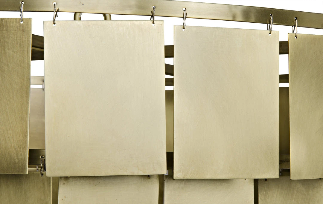 All Lighting Noir Shield Chandelier, Antique Brass 4 All Lighting Noir Shield Chandelier, Antique Brass