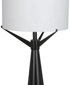 Table Lamps Noir Altman Table Lamp With Shade, Black Metal