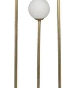 Table Lamps Noir Seafield Floor Lamp, Antique Brass, Metal And Glass