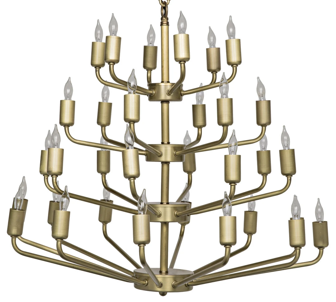 Noir Montoro Chandelier, Antique Brasss 3 Noir Montoro Chandelier, Antique Brasss