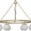 Noir Small Modena Chandelier, Antique Brass All Lighting