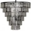 Noir Carnegie Chandelier, Black Metal, Large All Lighting