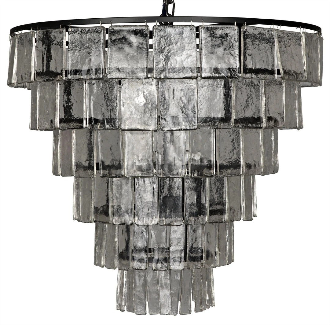 Noir Carnegie Chandelier, Black Metal, Large All Lighting 3 Noir Carnegie Chandelier, Black Metal, Large All Lighting