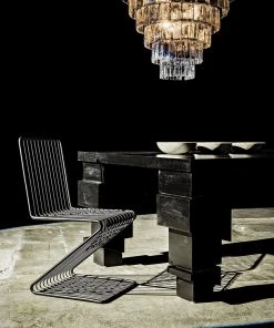 Noir Carnegie Chandelier, Black Metal, Large All Lighting 9 Noir Carnegie Chandelier, Black Metal, Large All Lighting