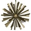 Noir Bero Chandelier, Antique Brass