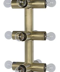 All Lighting Noir Axe Chandelier, Antique Brass