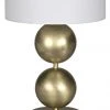 Table Lamps Noir Tulum Table Lamp With Shade, Antique Brass 2 Table Lamps Noir Tulum Table Lamp With Shade, Antique Brass