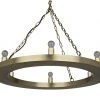 Noir Ciro Chandelier, Antique Brass