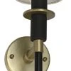 Noir Lenox Sconce, Black Metal And Brass Finish Sconces