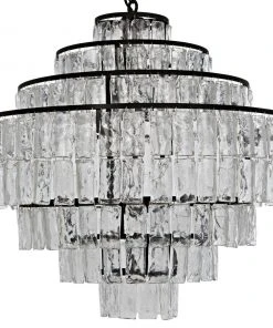 All Lighting Noir Satellite Chandelier, Black Metal