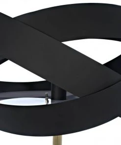 Noir Orion Floor Lamp, Black Steel